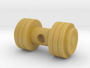 Weights Pendant / Dumbbell in Tan Fine Detail Plastic