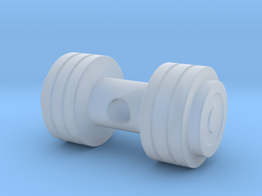 Weights Pendant / Dumbbell in Clear Ultra Fine Detail Plastic