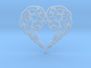 Heart Knot Amulet in Clear Ultra Fine Detail Plastic