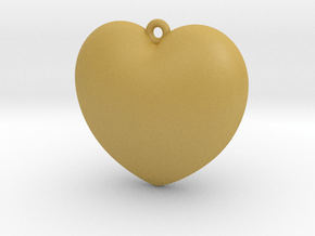 Heart-Pendant in Tan Fine Detail Plastic