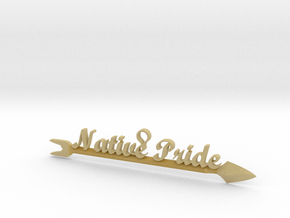 Native Pride Arrow 4 Inch Pendant in Tan Fine Detail Plastic