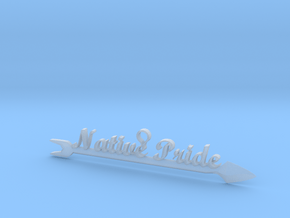 Native Pride Arrow 4 Inch Pendant in Clear Ultra Fine Detail Plastic