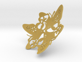 Butterfly Bowl 1 - d=10cm in Tan Fine Detail Plastic