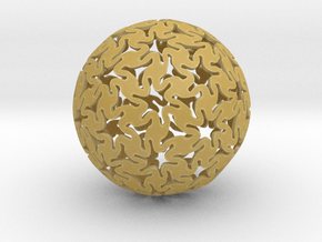 TriHex Sphere in Tan Fine Detail Plastic