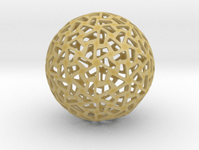 PentaHex Sphere in Tan Fine Detail Plastic