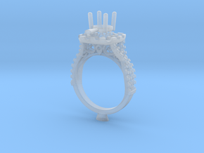 MP1-7815 - Engagement Ring in Clear Ultra Fine Detail Plastic