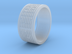 Binary Code Ring Ring Size 8 in Clear Ultra Fine Detail Plastic