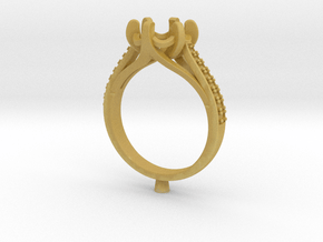 CC4 - Engagement Ring 3D Printed Resin Wax . in Tan Fine Detail Plastic