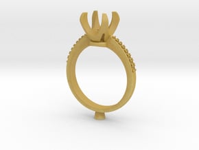 CC5 - Engagement Ring 3D Printed Wax. in Tan Fine Detail Plastic