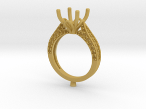 CC83  - Engagement Ring 3D Printed Wax . in Tan Fine Detail Plastic