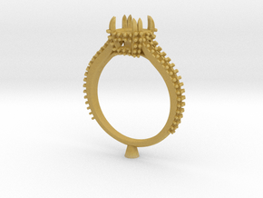 M1-  Engagement Ring 3d Printed Wax  Resin . in Tan Fine Detail Plastic