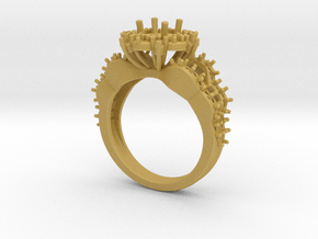JNNF -  Engagement Ring 3D Printed Wax. in Tan Fine Detail Plastic