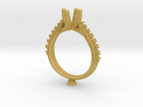 IC3-B - Engagement Ring Beads Style 3D Printed Wax in Tan Fine Detail Plastic