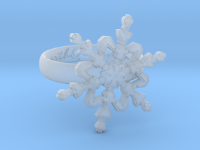 Snowflake Ring 2 d=16mm h35d16 in Clear Ultra Fine Detail Plastic