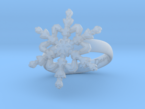 Snowflake Ring 2 d=17mm h35d17 in Clear Ultra Fine Detail Plastic