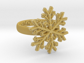 Snowflake Ring 1 d=17mm h35d17 in Tan Fine Detail Plastic