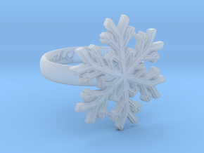 Snowflake Ring 1 d=17mm h35d17 in Clear Ultra Fine Detail Plastic