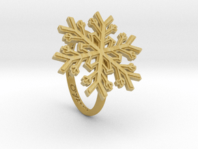 Snowflake Ring 1 d=17mm h21d17 in Tan Fine Detail Plastic