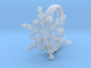 Snowflake Ring 2 d=18mm h35d18 in Clear Ultra Fine Detail Plastic