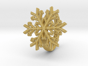 Snowflake Ring 1 d=18mm h35d18 in Tan Fine Detail Plastic
