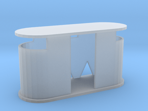 Concrete public toilet (1:87) in Clear Ultra Fine Detail Plastic