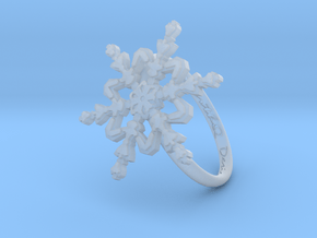 Snowflake Ring 2 d=18mm h21d18 in Clear Ultra Fine Detail Plastic
