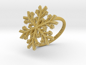 Snowflake Ring 1 d=18mm h21d18 in Tan Fine Detail Plastic