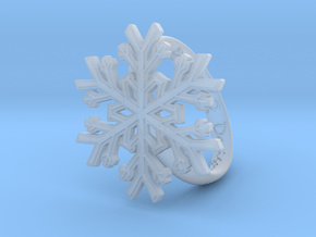 Snowflake Ring 1 d=19mm h35d19 in Clear Ultra Fine Detail Plastic