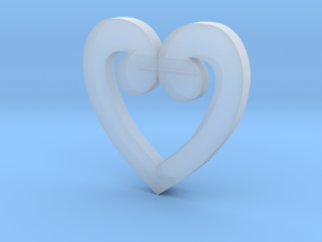 Heart Numero Uno in Clear Ultra Fine Detail Plastic
