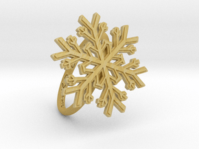 Snowflake Ring 1 d=19mm h21d19 in Tan Fine Detail Plastic