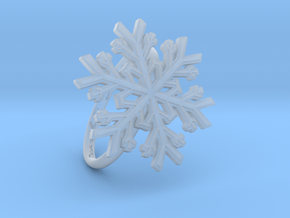 Snowflake Ring 1 d=19mm h21d19 in Clear Ultra Fine Detail Plastic