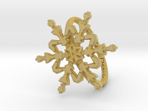 Snowflake Ring 2 d=19mm h21d19 in Tan Fine Detail Plastic