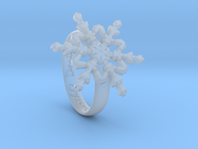 Snowflake Ring 2 d=16.5mm h35d165 in Clear Ultra Fine Detail Plastic
