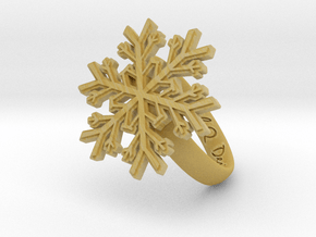 Snowflake Ring 1 d=16.5mm h35d165 in Tan Fine Detail Plastic