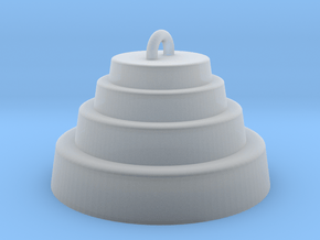 DRAW ornament - terraced dome in Clear Ultra Fine Detail Plastic