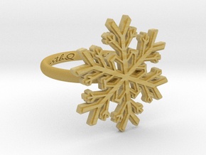 Snowflake Ring 1 d=16.5mm h21d165 in Tan Fine Detail Plastic