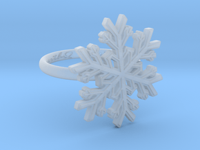 Snowflake Ring 1 d=16.5mm h21d165 in Clear Ultra Fine Detail Plastic