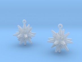 Christmas_Star Earrings  in Clear Ultra Fine Detail Plastic