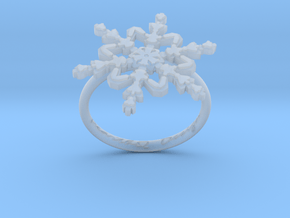 Snowflake Ring 2 d=17.5mm h21d175 in Clear Ultra Fine Detail Plastic