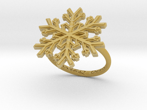 Snowflake Ring 1 d=17.5mm h21d175 in Tan Fine Detail Plastic