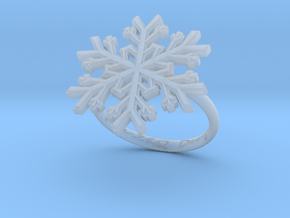 Snowflake Ring 1 d=17.5mm h21d175 in Clear Ultra Fine Detail Plastic