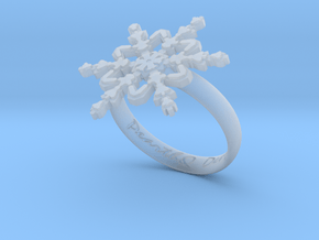 Snowflake Ring 2 d=18.5mm h35d185 in Clear Ultra Fine Detail Plastic