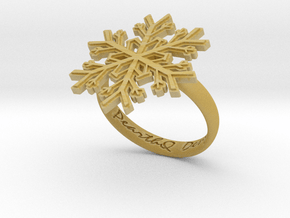 Snowflake Ring 1 d=18.5mm h35d185 in Tan Fine Detail Plastic