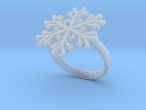 Snowflake Ring 1 d=18.5mm h35d185 in Clear Ultra Fine Detail Plastic