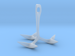 Grappling Hook Double Spike in Clear Ultra Fine Detail Plastic
