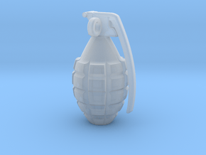 Keychain Grenade      25mm height in Clear Ultra Fine Detail Plastic