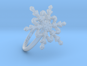 Snowflake Ring 2 d=18.5mm h21d185 in Clear Ultra Fine Detail Plastic