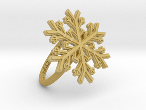 Snowflake Ring 1 d=18.5mm h21d185 in Tan Fine Detail Plastic