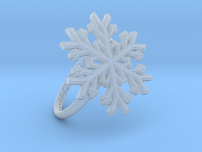 Snowflake Ring 1 d=18.5mm h21d185 in Clear Ultra Fine Detail Plastic