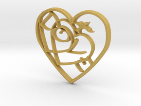 Love...when two hearts beat as one! in Tan Fine Detail Plastic